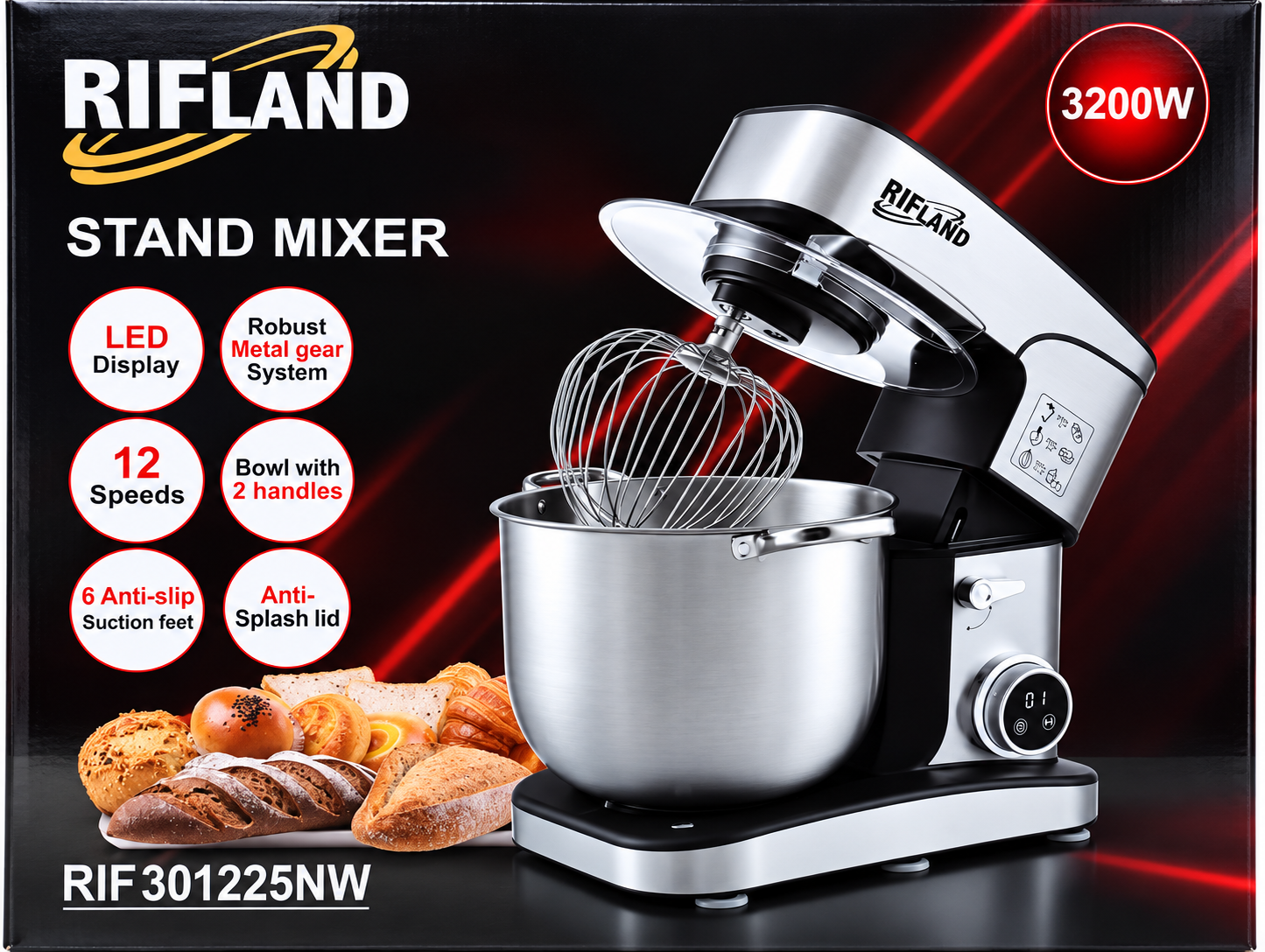 Emballage premium du robot pâtissier RIFLAND